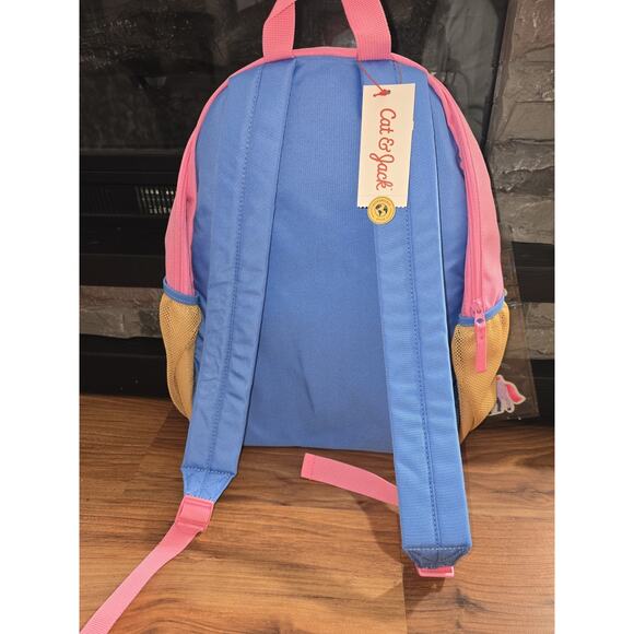 Cat & Jack™ Pink and Blue Kids 16" backpack s32 - Picture 6 of 6